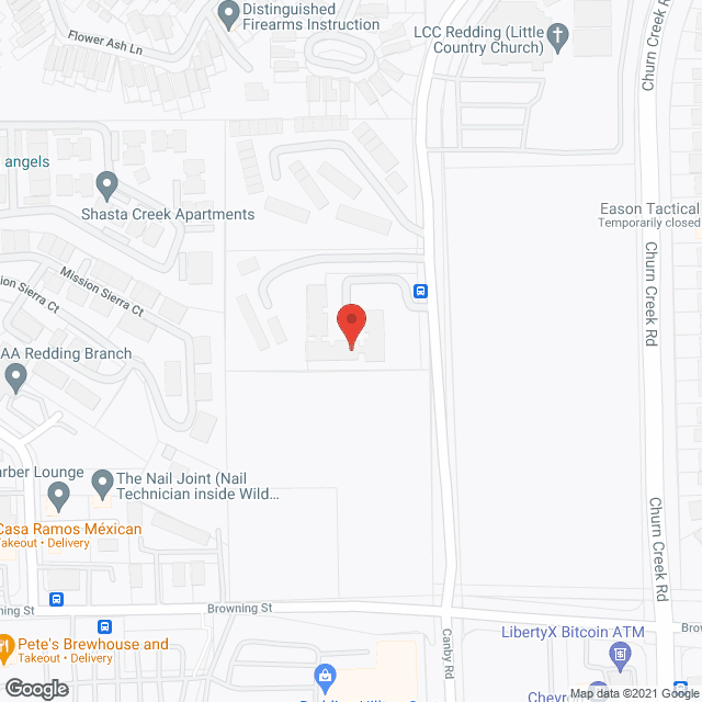 Map of the neighborhood around Redding Pilgrim House