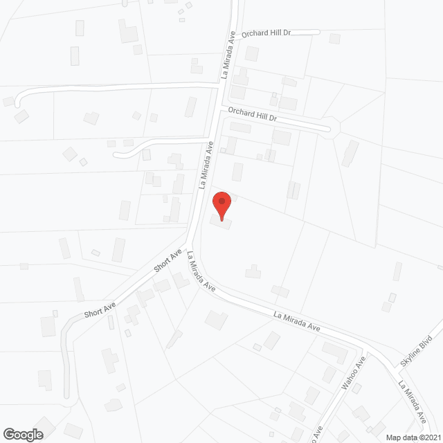 Map of the neighborhood around La Mirada Villa