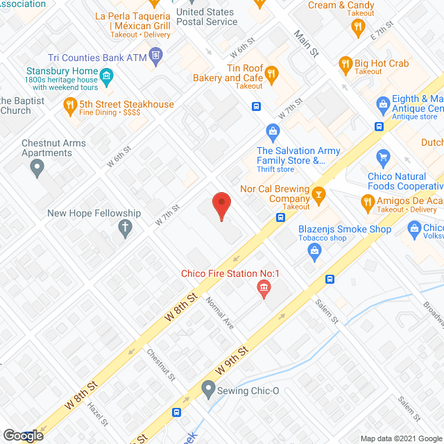 Map of the neighborhood around Bidwell Oaks Senior Citizens