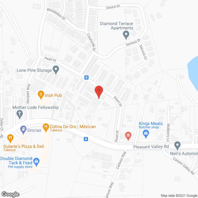 Map of the neighborhood around Diamond Springs Apartments