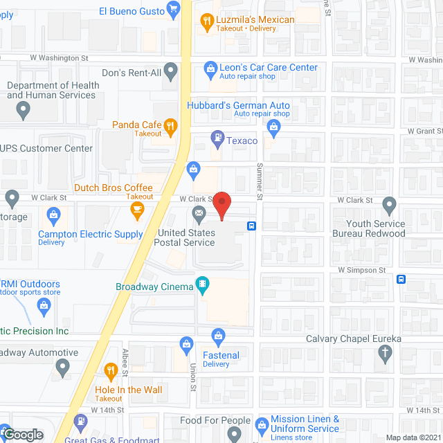 Map of the neighborhood around Agape Sequoia Manor