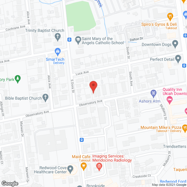 Map of the neighborhood around Rome's Care Home