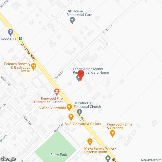 Map of the neighborhood around Green Acres Manor