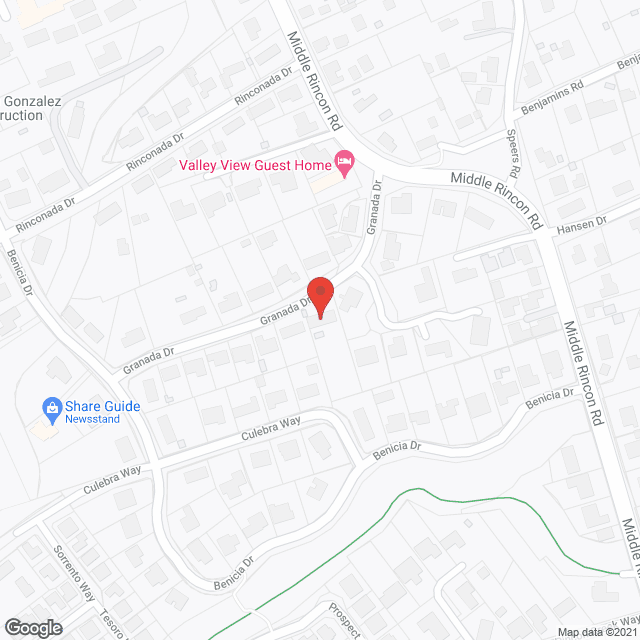 Map of the neighborhood around Granada Manor