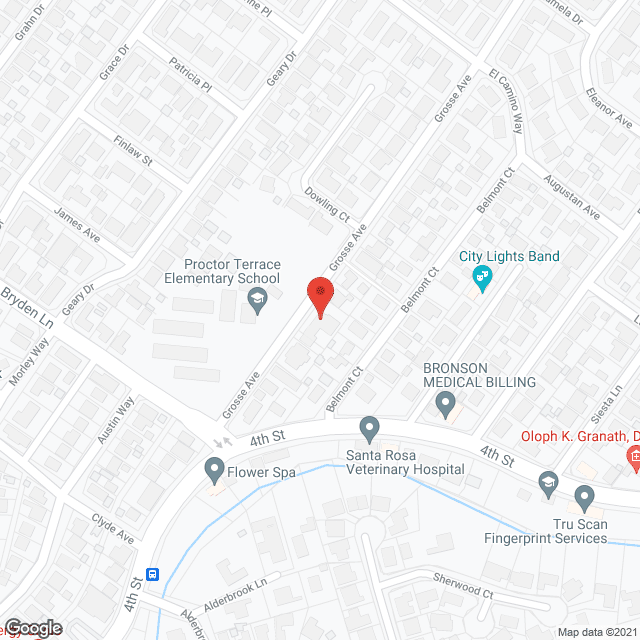Map of the neighborhood around Tuscan Manor
