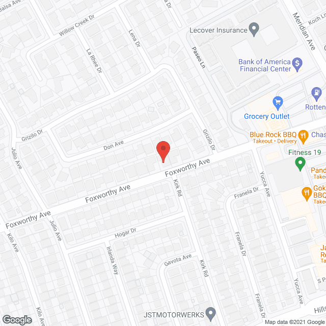 Map of the neighborhood around Precious Moments Home #2