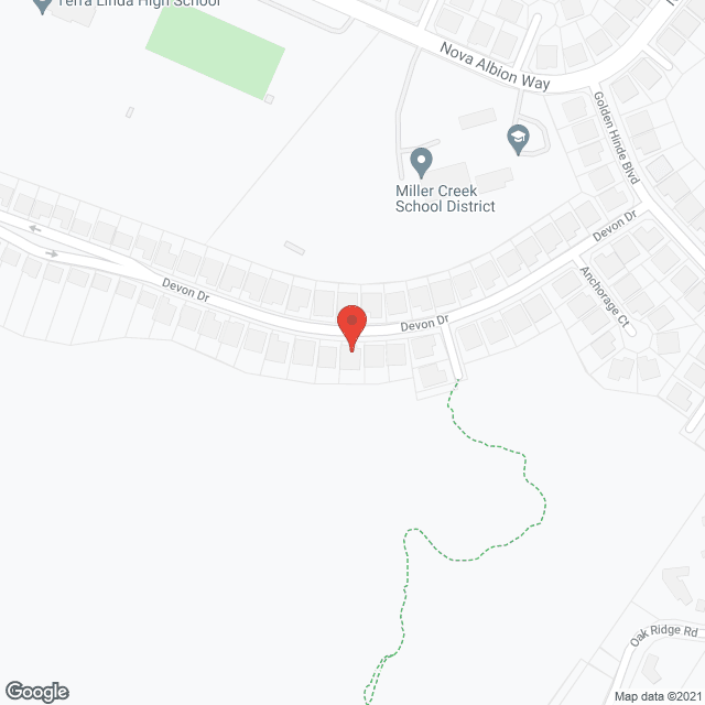 Map of the neighborhood around Terra Linda Christian Home IV
