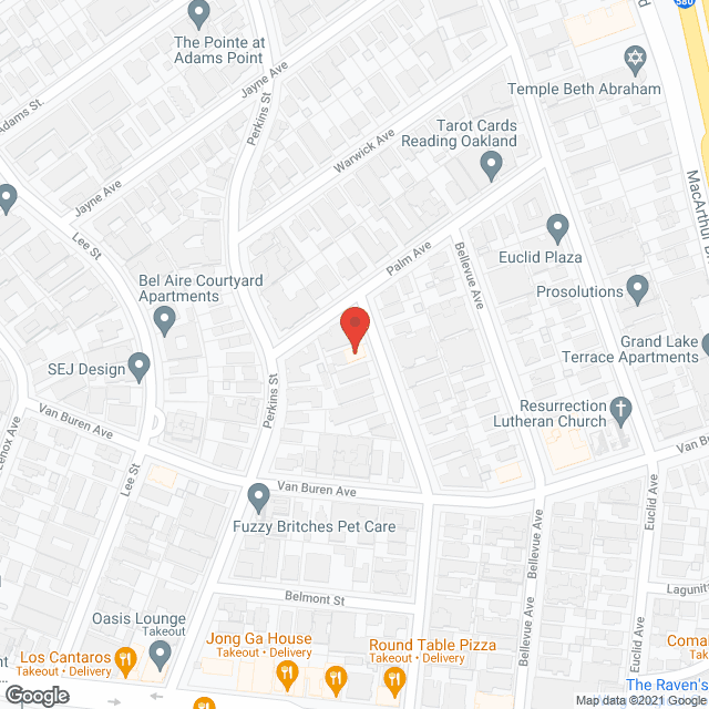 Map of the neighborhood around Grand Lake Rest Home I