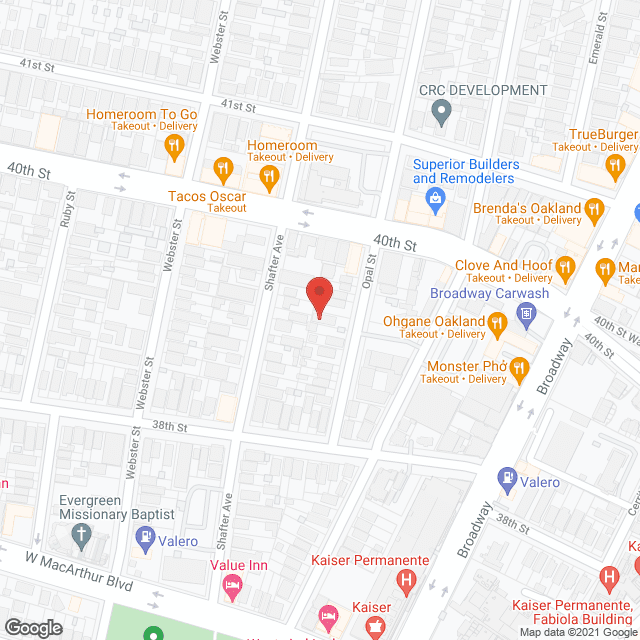 Map of the neighborhood around Opal Home Care