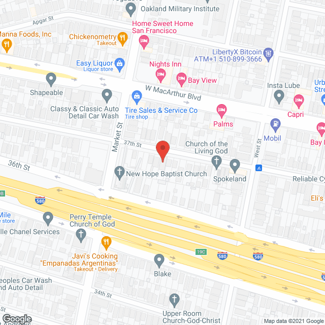 Map of the neighborhood around Mc Creary's Board and Care