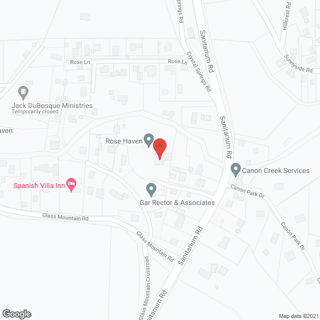 Map of the neighborhood around Rose Haven