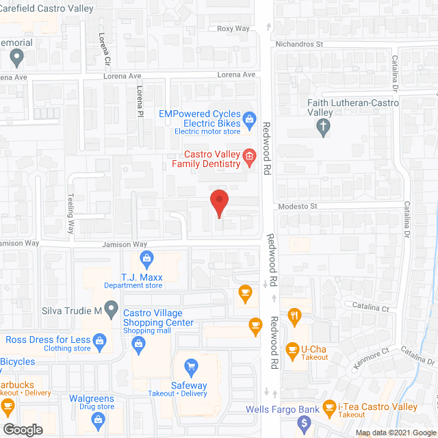 Map of the neighborhood around Castro Village Care Home