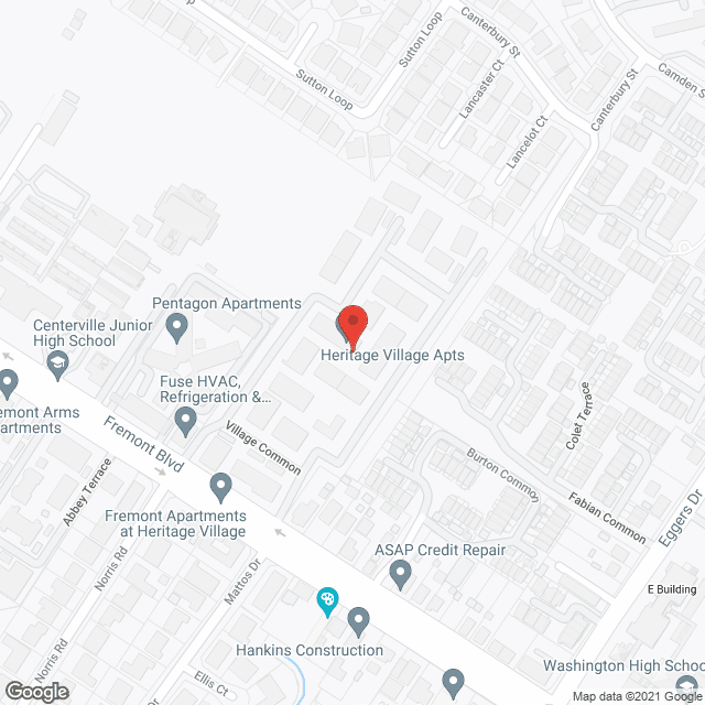 Map of the neighborhood around Heritage Village