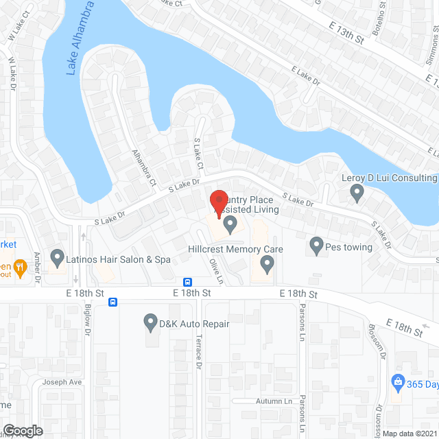 Map of the neighborhood around Country Place Assisted Living