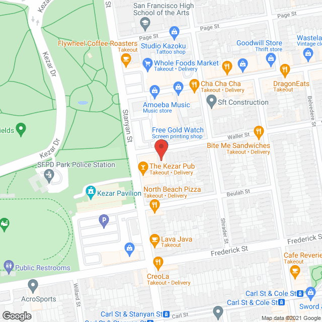 Map of the neighborhood around Leonard House
