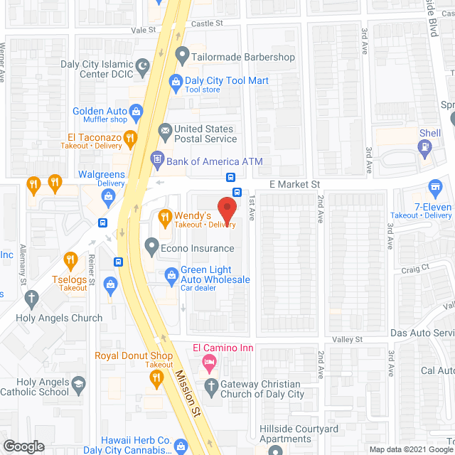Map of the neighborhood around Villa Fontana Apartments