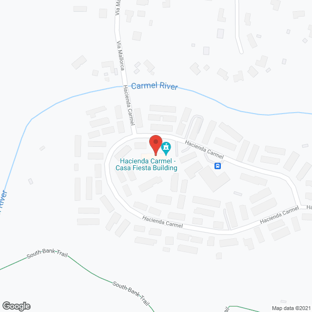 Map of the neighborhood around Hacienda Carmel Community
