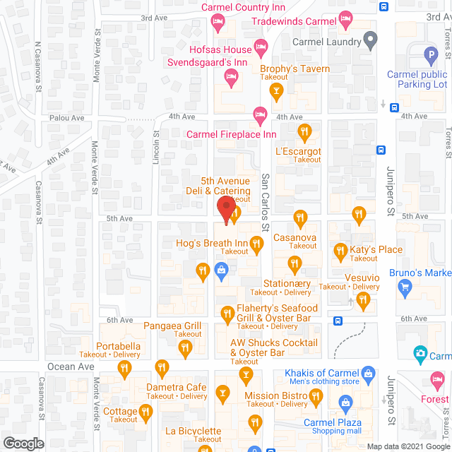 Map of the neighborhood around Agape Homes of Carmel Valley