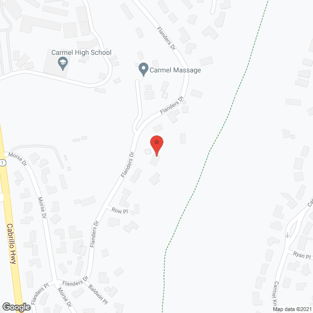 Map of the neighborhood around Agape of Carmel