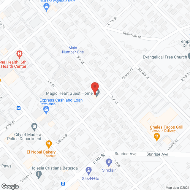 Map of the neighborhood around Magic Heart Guest Home
