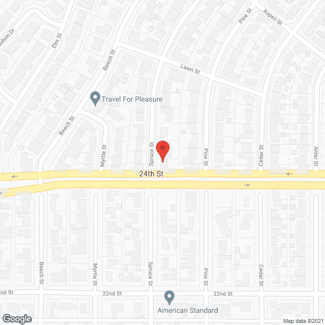 Map of the neighborhood around Spruce Gardens