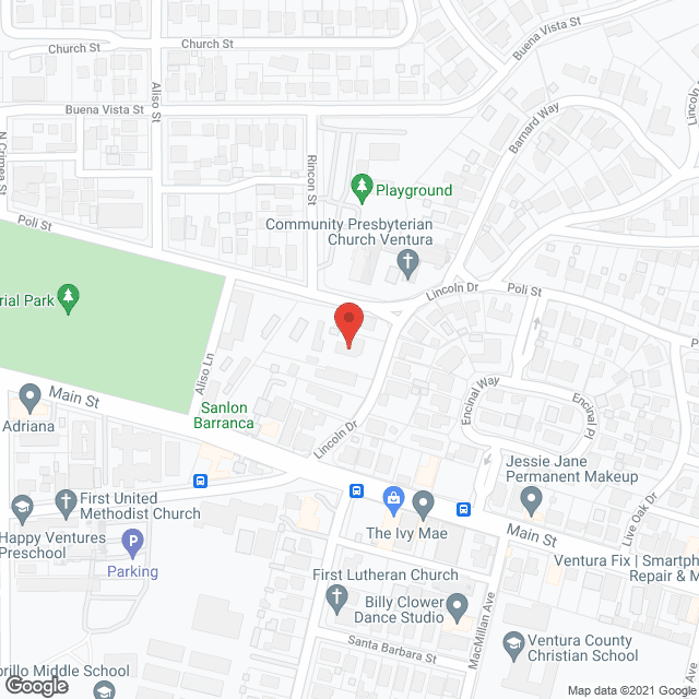 Map of the neighborhood around Lincoln Place