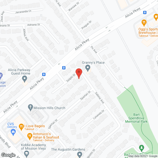 Map of the neighborhood around Granny's Place I