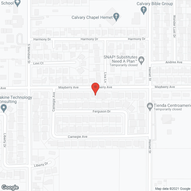 Map of the neighborhood around Mayberry Home Care