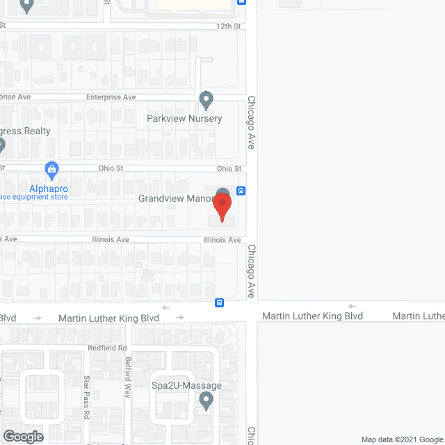 Map of the neighborhood around Grandview Manor