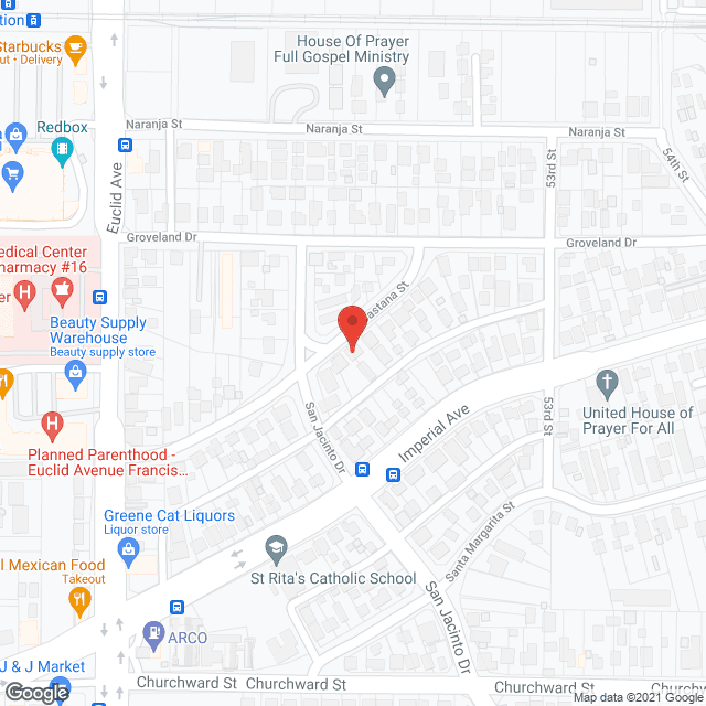 Map of the neighborhood around Dunn's Rest Haven