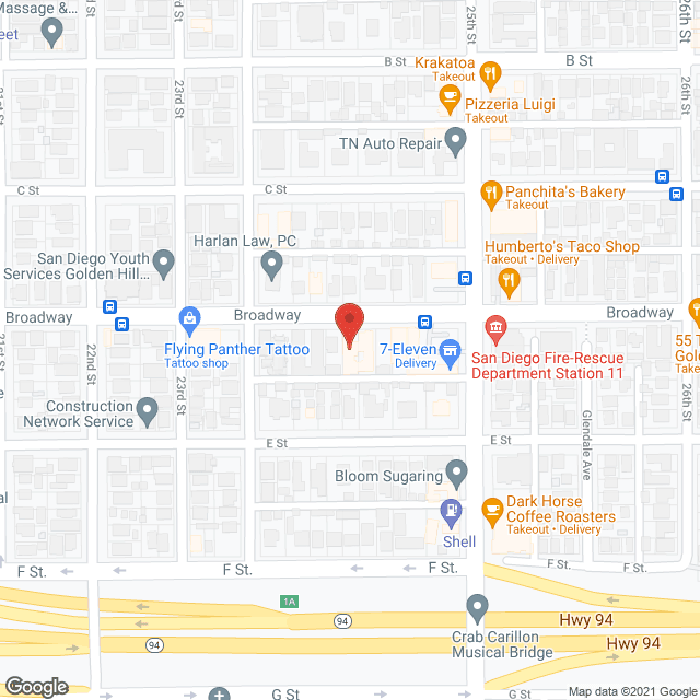 Map of the neighborhood around The Broadway Home
