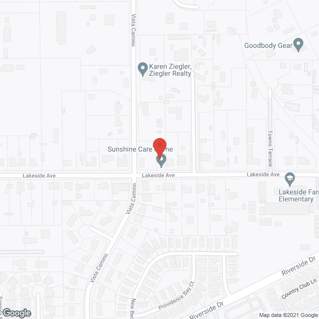 Map of the neighborhood around Sunshine Care Home
