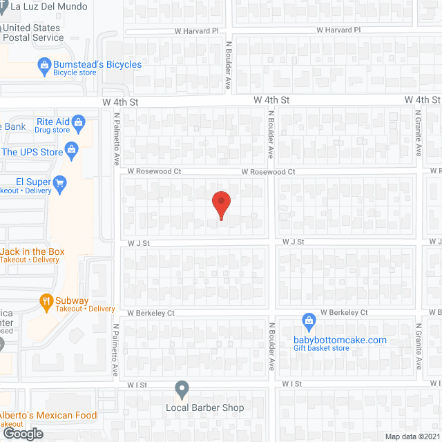 Map of the neighborhood around Golden Care Manor