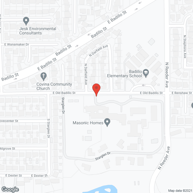 Map of the neighborhood around Masonic Homes of California