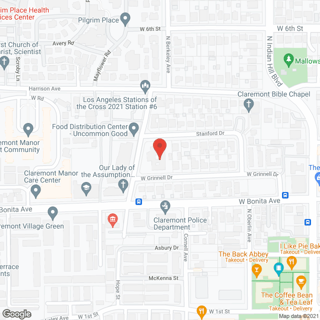 Map of the neighborhood around Western Assemblies Home