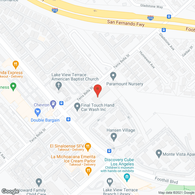 Map of the neighborhood around Budlong Manor-unlicensed
