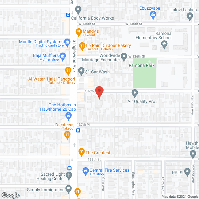 Map of the neighborhood around Grandma Janets