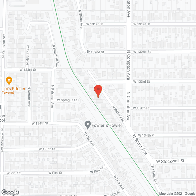 Map of the neighborhood around Jackson Board and Care