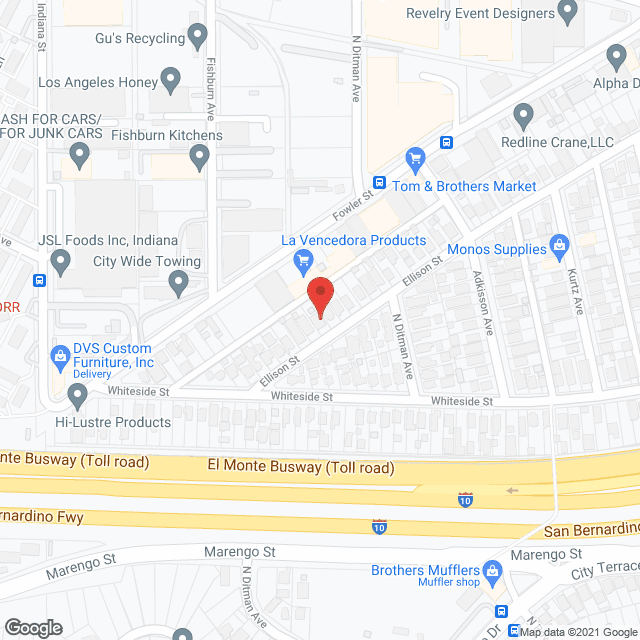 Map of the neighborhood around Kathy Manor Board and Care
