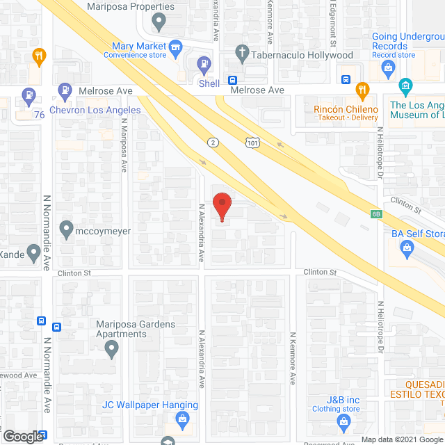 Map of the neighborhood around Alexandria Board and Care