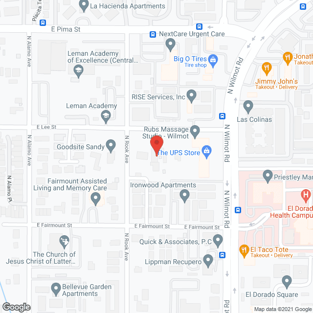 Map of the neighborhood around La Casa Esperanza Supervisory
