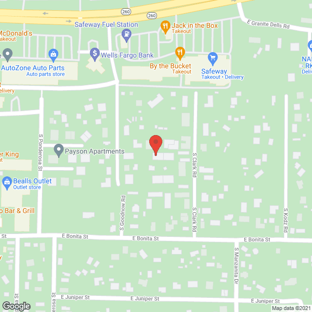 Map of the neighborhood around Pineview Manor Apartments