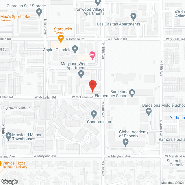 Map of the neighborhood around Maryland West Apartments