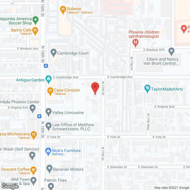 Map of the neighborhood around Thomas Gardens Inc