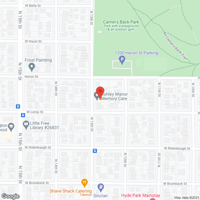 Map of the neighborhood around Ashley Manor - Hyde Park