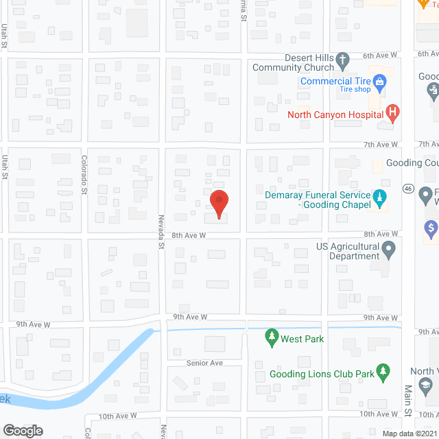 Map of the neighborhood around Diamond Peak of Gooding