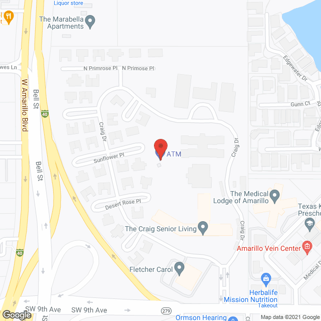 Map of the neighborhood around The Craig Senior Living