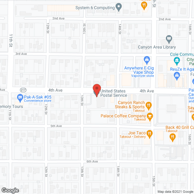 Map of the neighborhood around Sky West Retirement