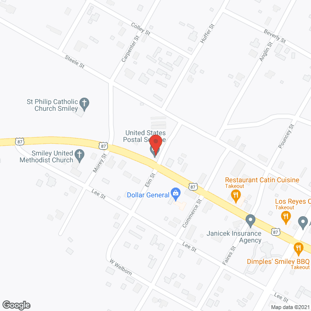 Map of the neighborhood around Smiley Community Residence