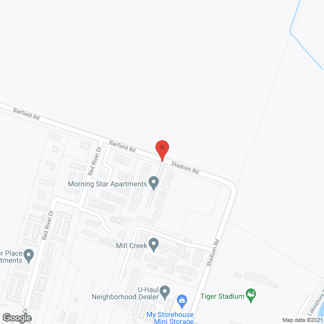 Map of the neighborhood around Morning Star Apartments